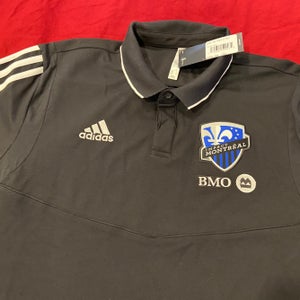 MLS Montreal Impact Soccer Black Adult XL Adidas Polo / Golf Shirt