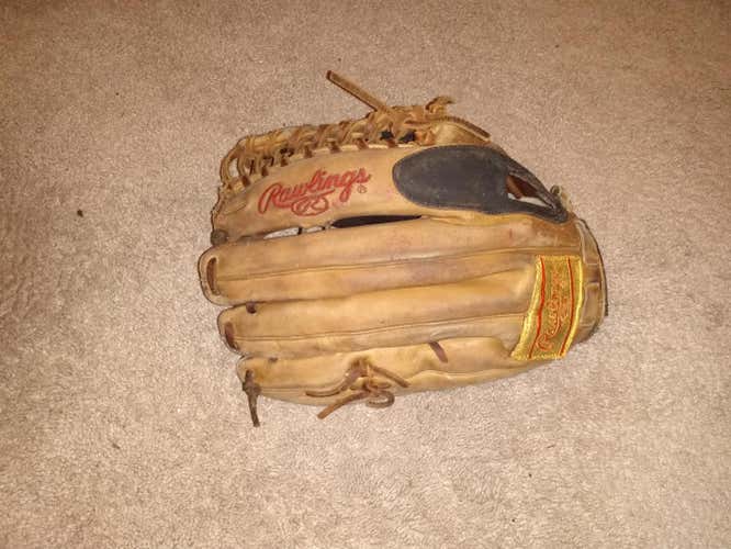 Used High School/College Rawlings Right Hand Throw Outfield Pro Preferred Baseball Glove 12.75"