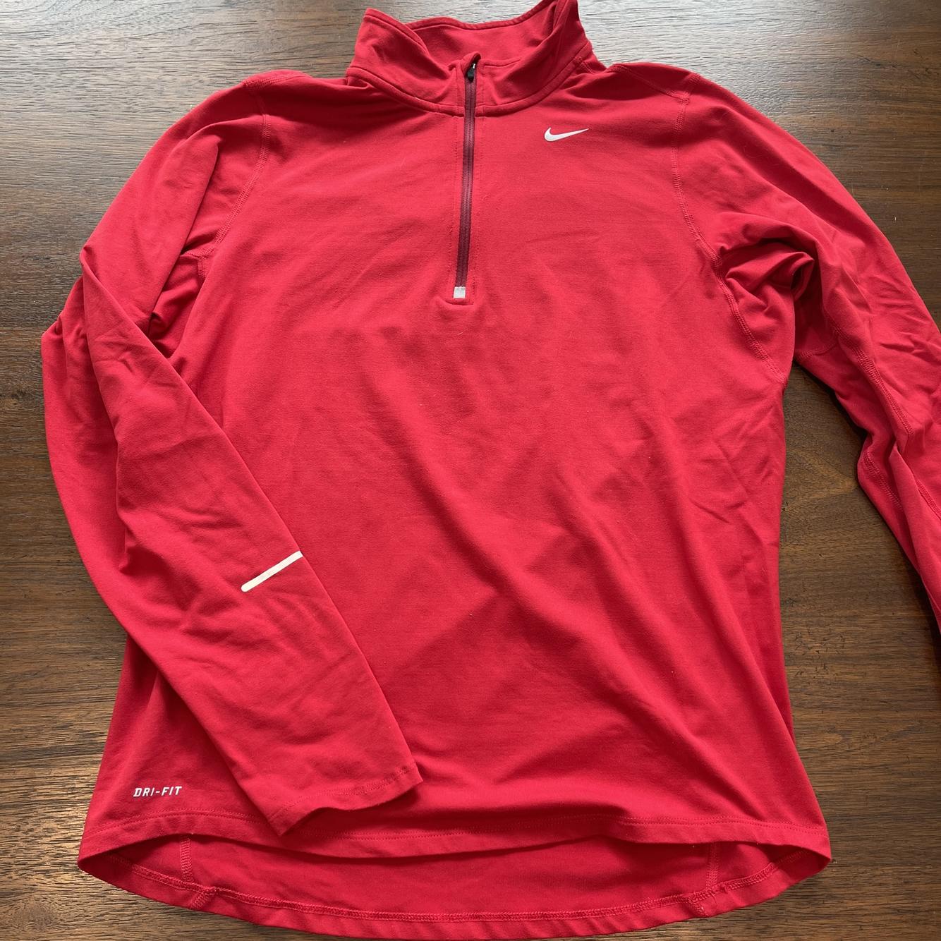 nike quarter zip red