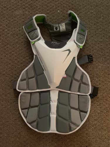 White Adult Large Maverik Max Chest Protector