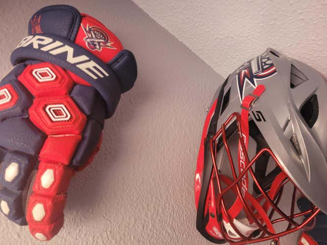 Boston cannons helmet and gloves