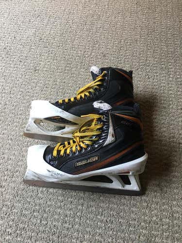 Used Senior Bauer Elite Hockey Goalie Skates Regular Width Size 12.5