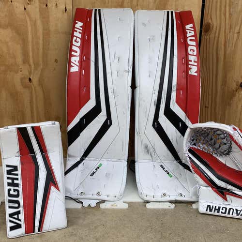 White Senior 35" Regular SLR Pro  Goalie Full Set