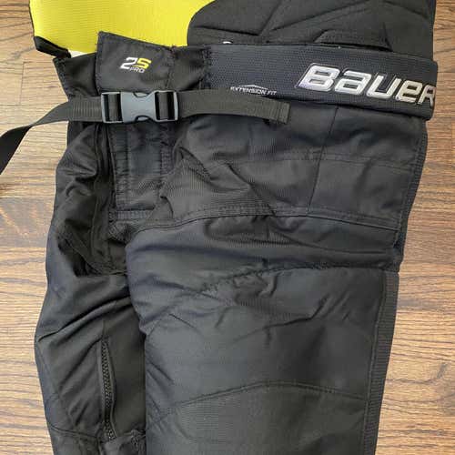Black Junior Medium Bauer Supreme 2s Pro Hockey Pants