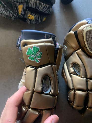 Gold Used Player's Maverik Rome NXT 13" Lacrosse Gloves