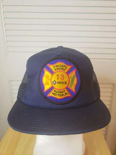 Vintage Merck Hazmat West Point, PA Mesh Trucker Snapback Patch Hat