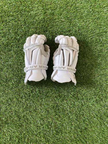 White Lightly Used Under Armour BioFit 12" Lacrosse Gloves