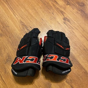 Black Senior CCM 14" Pro Stock Gloves