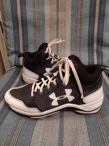 Black Used Adult Men's Size 8.0 (Women's 9.0) Under Armour Cleats