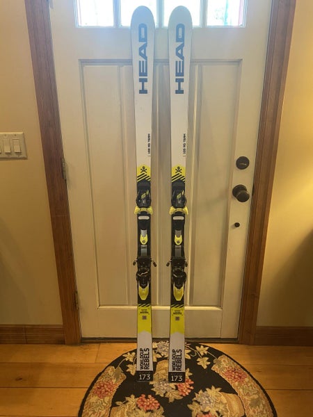 Used Kid's 2020 HEAD Racing World Cup Rebels i.GS RD Skis With Bindings Max Din 14