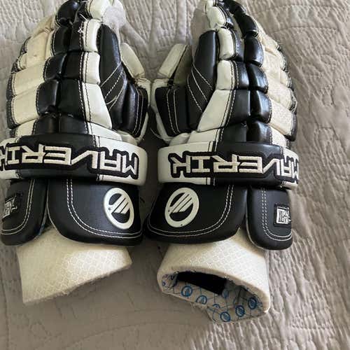 Black Used Maverik 14" Lacrosse Gloves