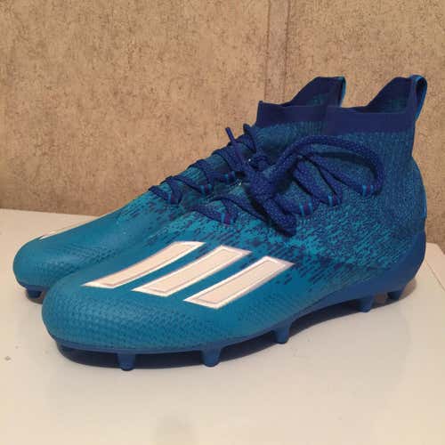 Men's Adidas Adizero Primeknit Football Cleats Blue Sz.11