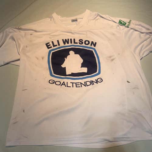 Eli Wilson White Adult Goalie Cut CCM Jersey