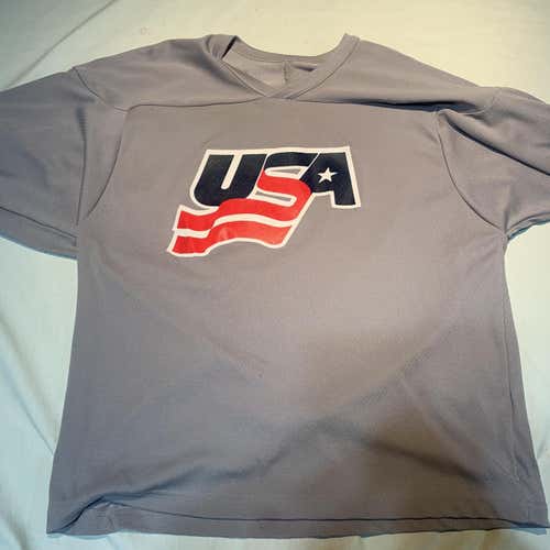 USA Gray Adult Medium CCM Jersey