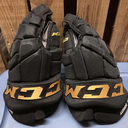 Canucks Black Skate Gloves - Dorsett