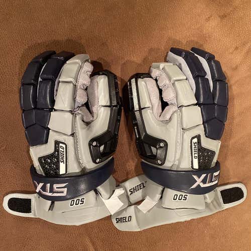 Gray New STX Shield 500 14" Goalie Gloves