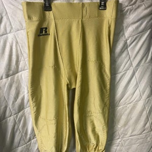 Gold Youth Large Russell Football Pants