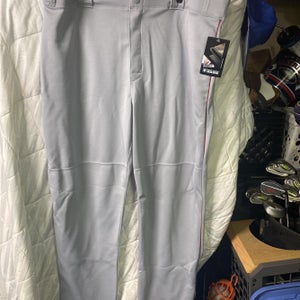 Grey With Scarlet Piping Adult XXL Majestic Baseball Pants