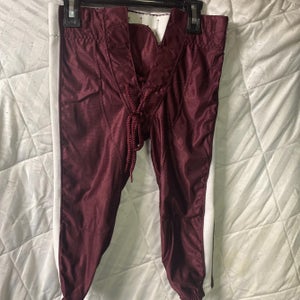 Maroon / White Youth Small Alleson Football Pants