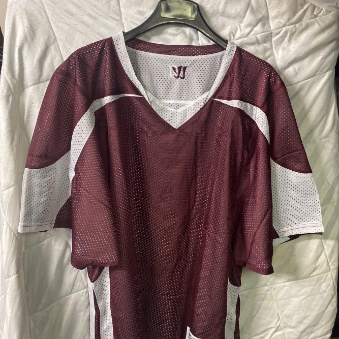 Maroon / White Reversible Adult L/ XL Warrior Jersey