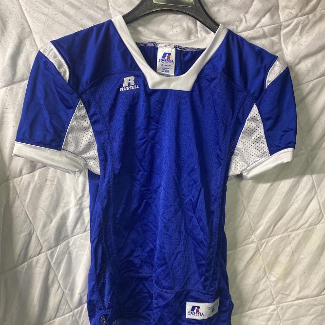 Royal / White Youth Small Football Game Jersey
