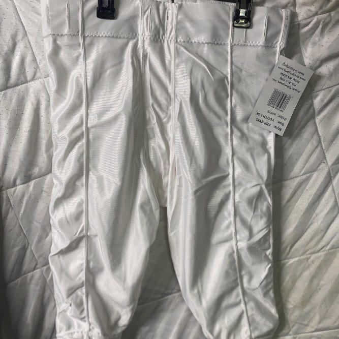 White Youth Large All-Star Football Pants