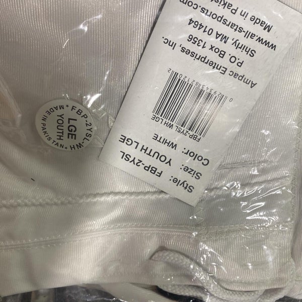 White Youth Large All-Star Football Pants