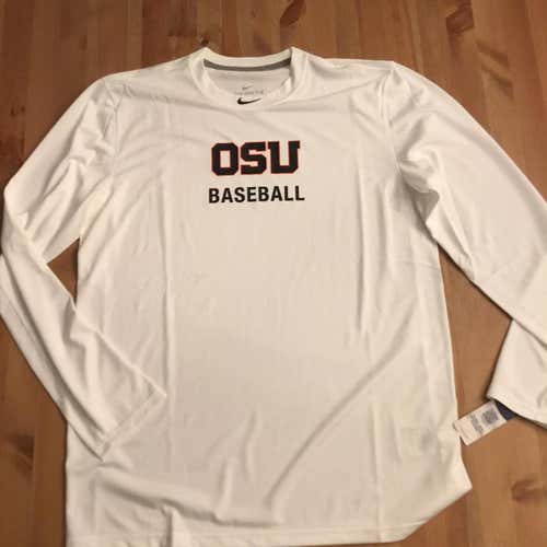 new nike OSU baseball Mens Dri-Fit long sleeve t-Shirt/tee Mens L/large