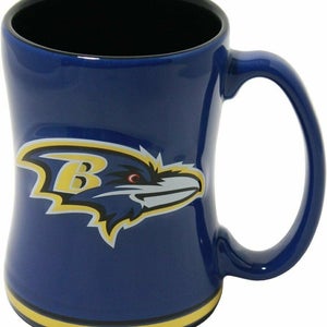 NFL Baltimore Ravens 14oz Sculpted Relief Coffee Mug NFL