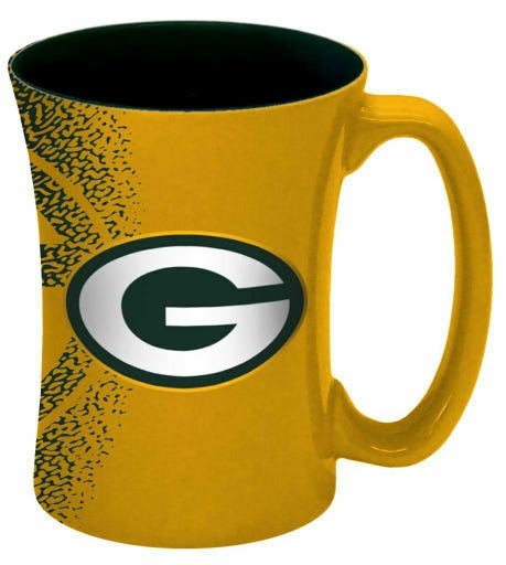 Green Bay Packers 14oz Coffee Mug Mocha Style NFL