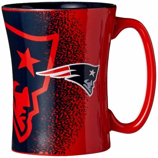 New England Patriots 14oz Coffee Mug Mocha Style NFL