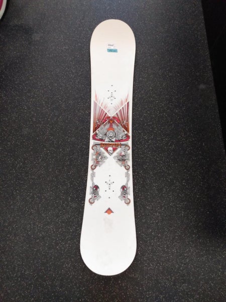 Used Burton The White Collection 156 Cm Snowboard Mens Boards