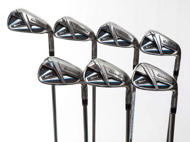 Mint TaylorMade SIM MAX Iron Set 5-PW GW FST KBS MAX 85 Steel Regular Right Handed 38.5in
