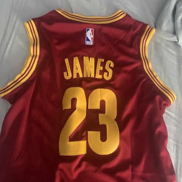 Lebron James #23 Adidas NBA Cleveland Cavaliers Jersey Mens Large Blue Red  Gold