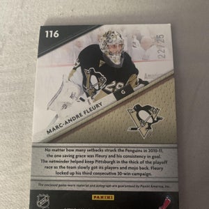 Marc André Fleury Signed Jersey Card