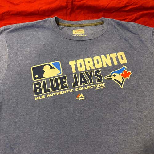 Toronto Blue Jays MLB Baseball Majestic Gray Adult XL Majestic T-Shirt