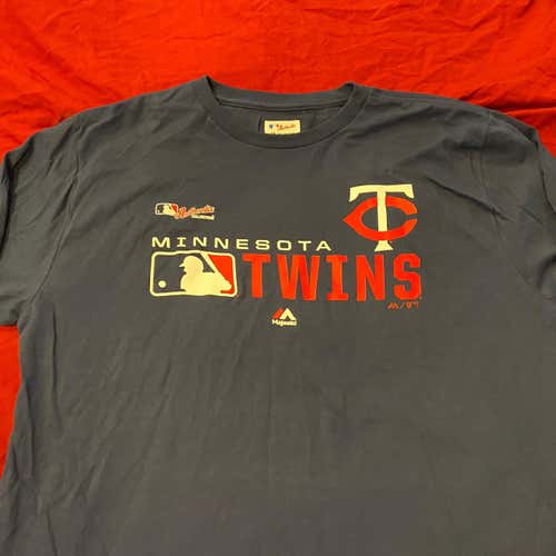 Minnesota Twins MLB Baseball Majestic Blue Adult XL Majestic T-Shirt
