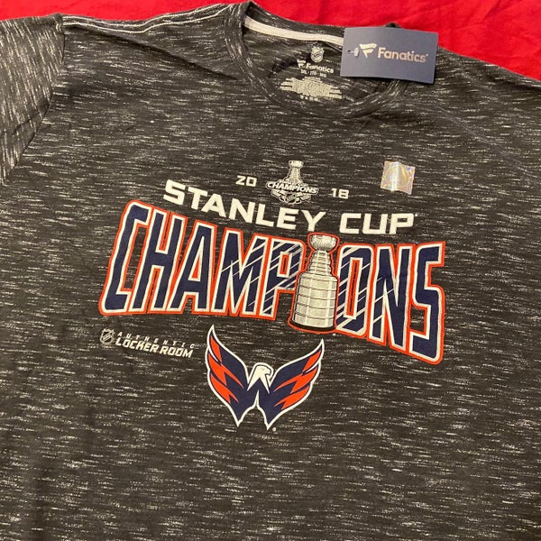 Washington Capitals 2018 Stanley Cup Champions Black Adult XXXL Fanatics NHL Hockey T-Shirt