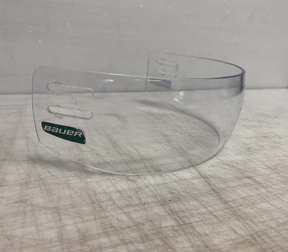 USED Bauer Pro Stock Blade Cut / Short Cut Visor 2.5" BLACK / GREEN 9276
