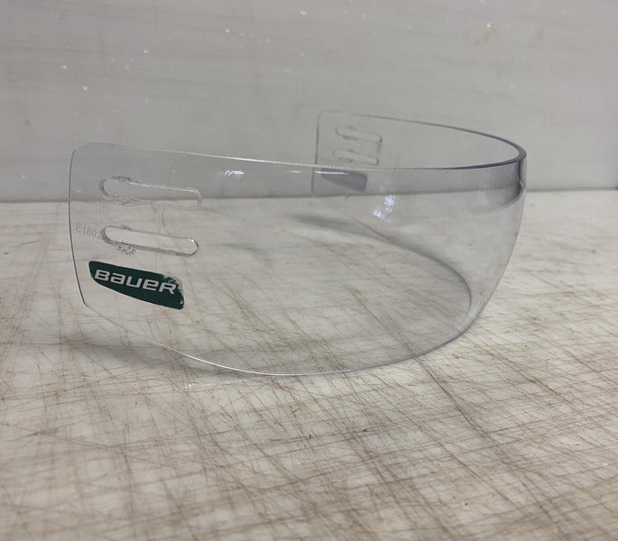 USED Bauer Pro Stock Blade Cut / Short Cut Visor 2.5" BLACK / GREEN 9276