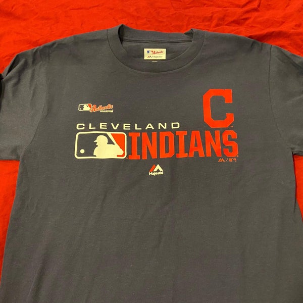 CLEVELAND INDIANS Short Sleeve Nike T Shirt Mens Medium Baseball MLB  Dri-Fit Red