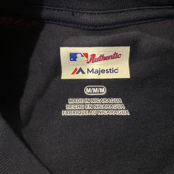 Cleveland Indians MLB Baseball Majestic Blue Adult Medium Majestic T-Shirt  | SidelineSwap