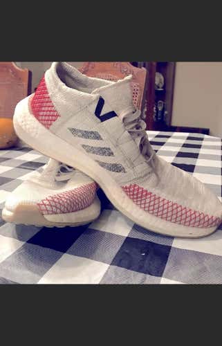 Jbron02White Unisex Size 10 (Women's 11) Adidas Shoes/plus Bat Bag Trade Only