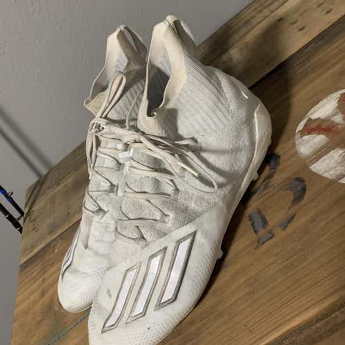 White Unisex Turf Cleats High Top