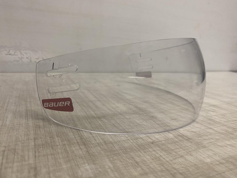 2 USED Bauer Pro Stock Extended Cut Red Label Visor 3.25" 9277