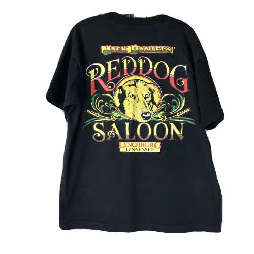 Vintage Jack Daniels RedDog Saloon T Shirt Mens XL Made USA Single Stitch 1990