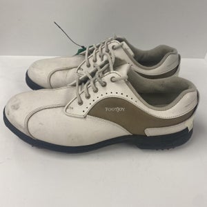 Footjoy Green Joys Used Size 9.0 (Women's 10) White Women's Golf Shoes