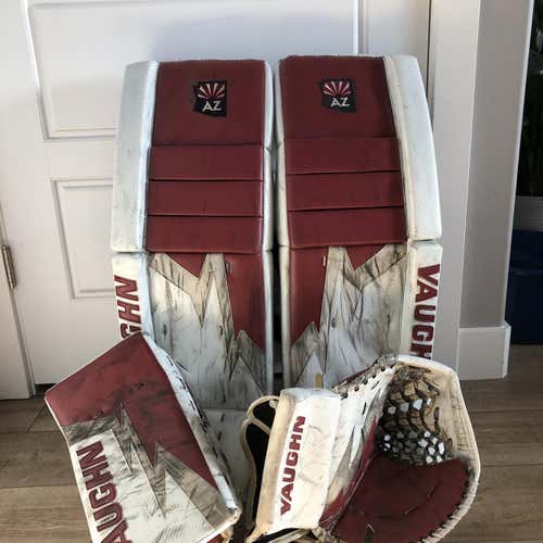 White Senior 33" Regular Ve8 Pro Carbon Pro Stock Goalie Full Set