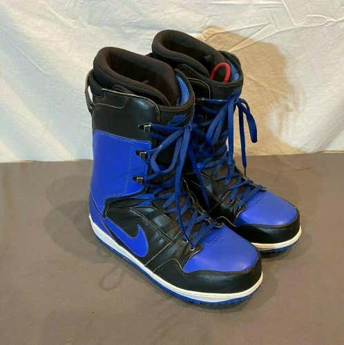Nike Vapen Blue & Black Leather Air Force 1 Style Snowboard Boots US 13 EU 47.5