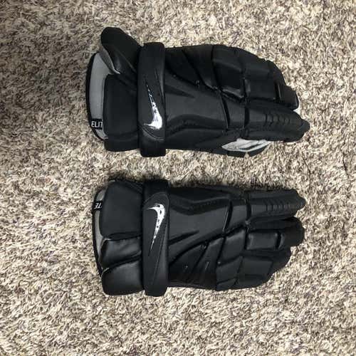 Black Used Player's Nike Vapor Elite 2 13" Lacrosse Gloves